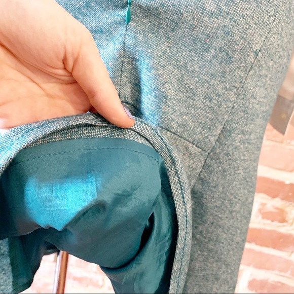 Loft Tulip Tweed Teal Skirt 0 - Picture 7 of 8